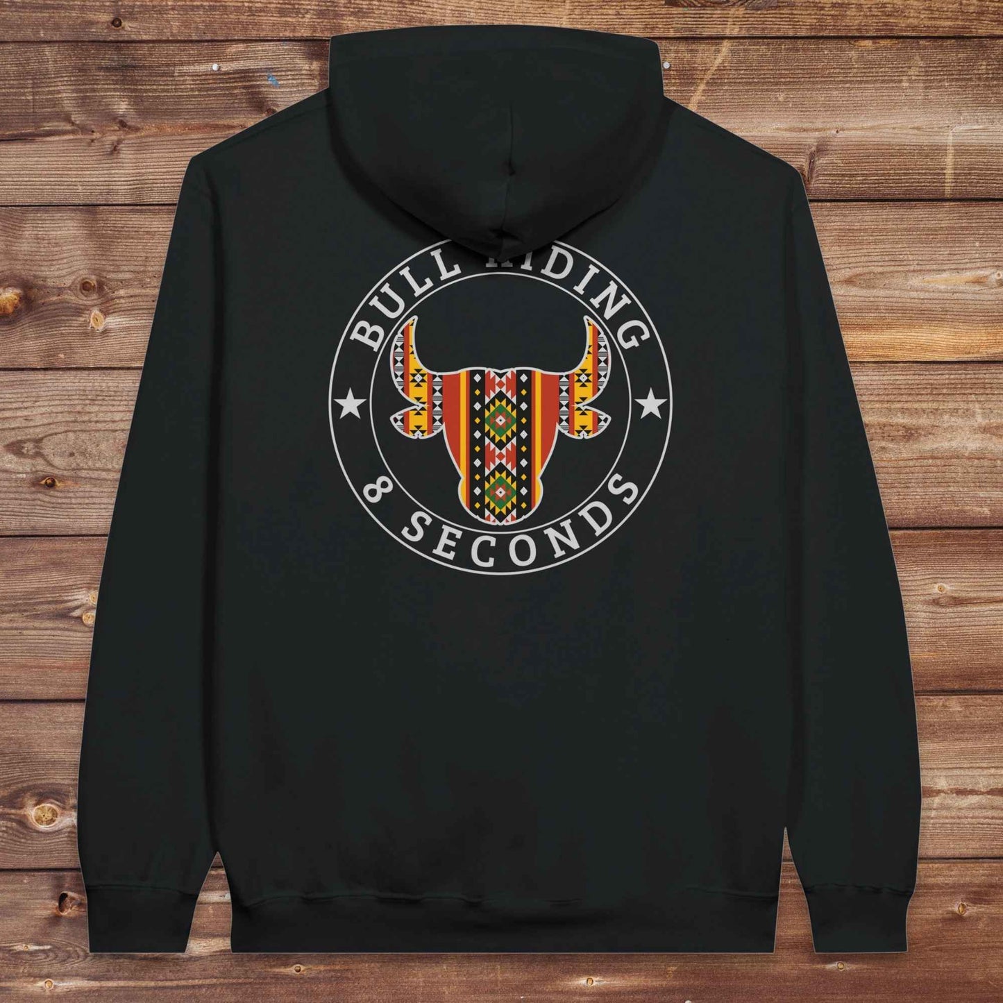 Bull Riding 8 Seconds Back Print Hoodie