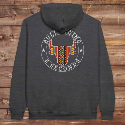 Bull Riding 8 Seconds Back Print Hoodie