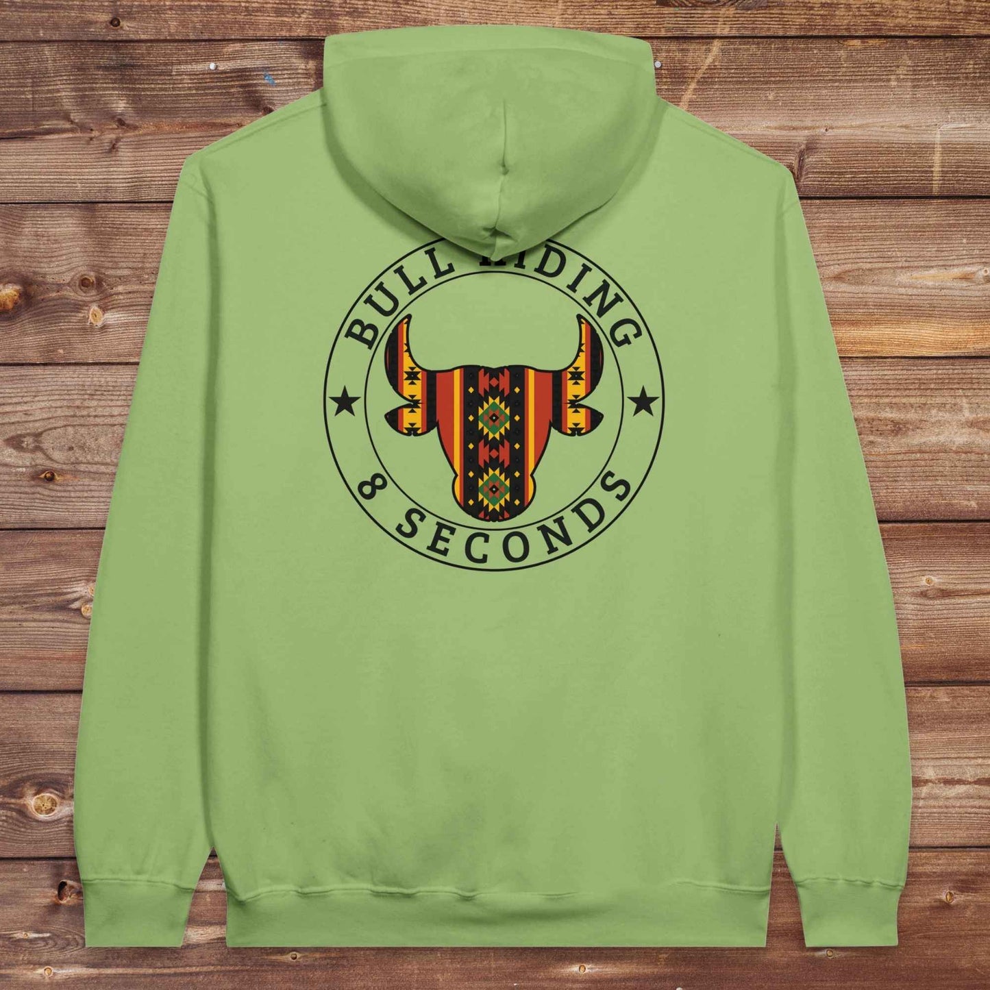 Bull Riding 8 Seconds Back Print Hoodie