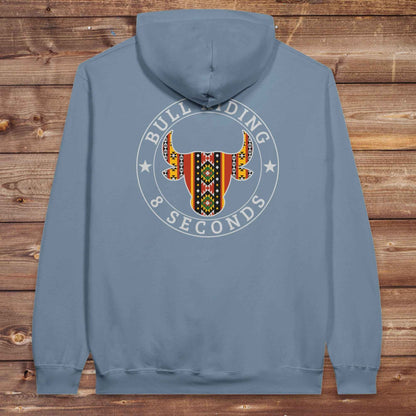 Bull Riding 8 Seconds Back Print Hoodie
