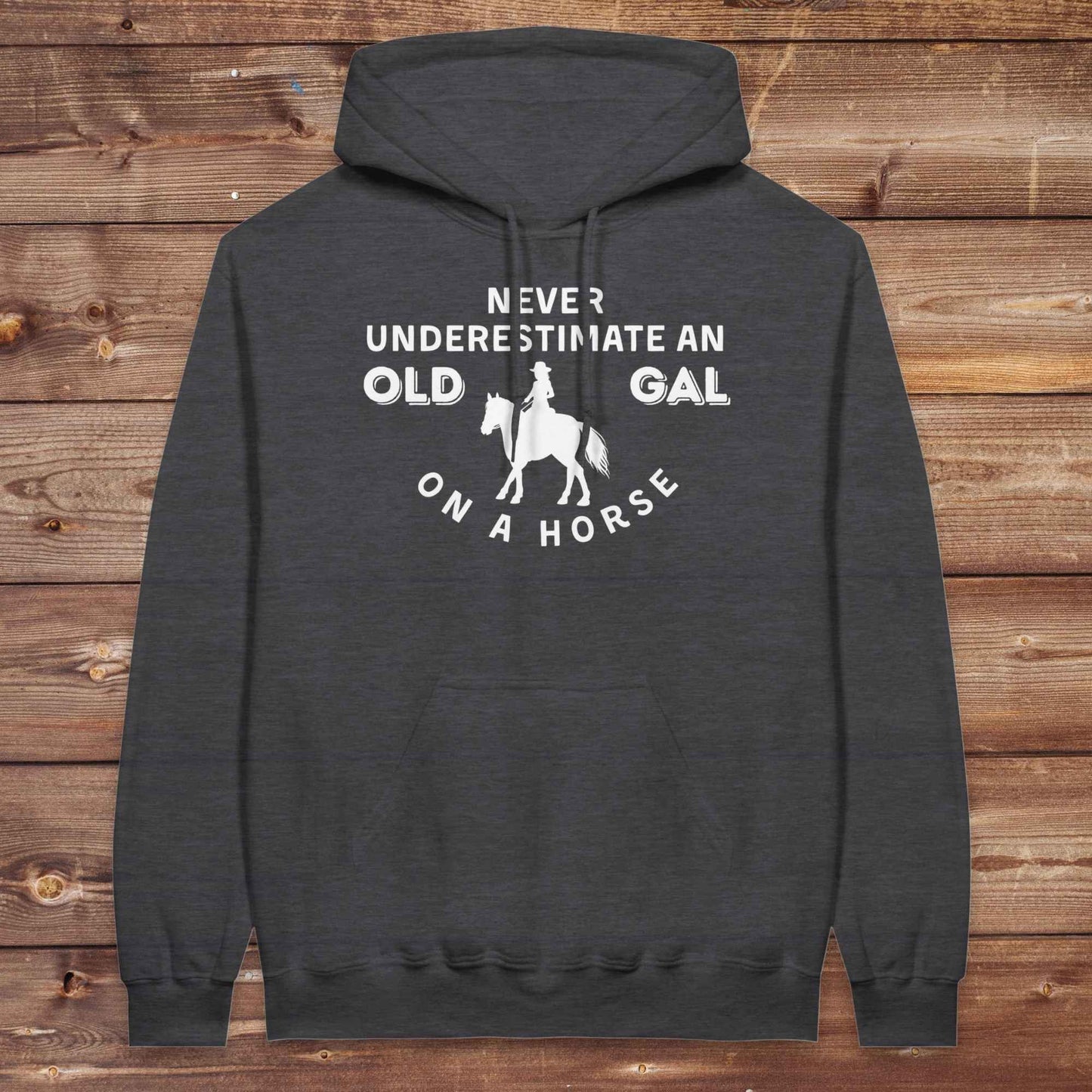 Never Underestimate an Old Gal on a Horse Hoodie