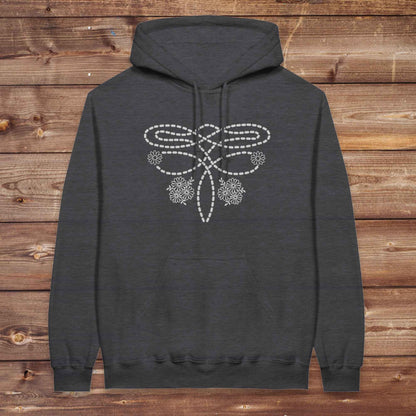 graphite heather grey Boot Stitch Flower Hoodie, Western Style Hoodies, Cowgirl Hoodies, Horse Lover Hoodies, Cowgirl Sweatshirts
